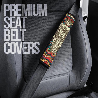 Elephant Mandala Car Seat Belt Cover Custom Car Accessories