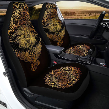 Elephant Mandala Car Seat Covers Custom Yoga Car Accessories