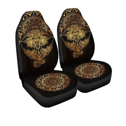 Elephant Mandala Car Seat Covers Custom Yoga Car Accessories