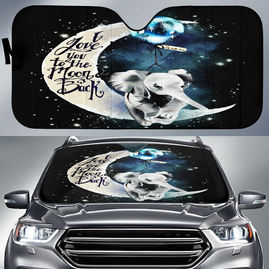 Elephant Moon And Back Car Sun Shades