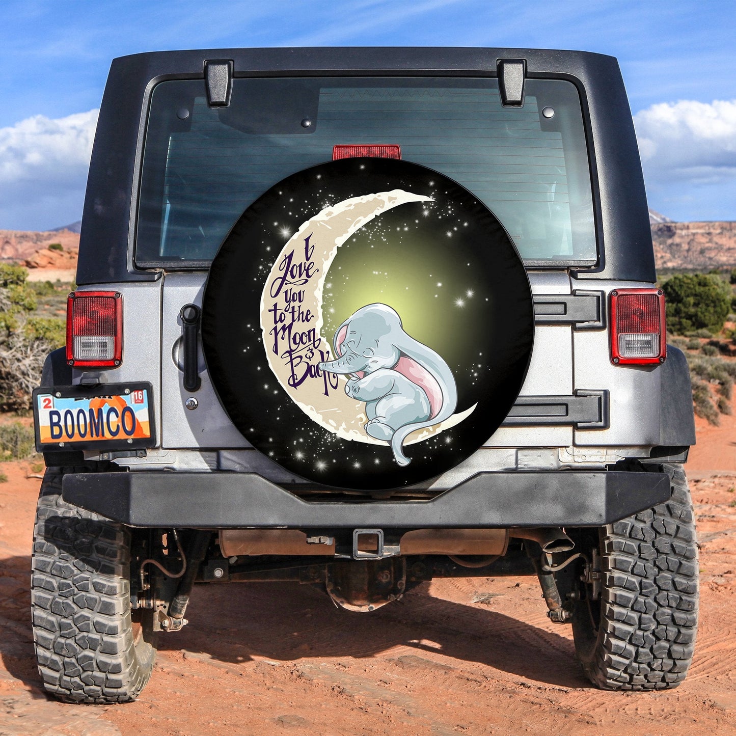 Elephant Moon Spare Tire Cover