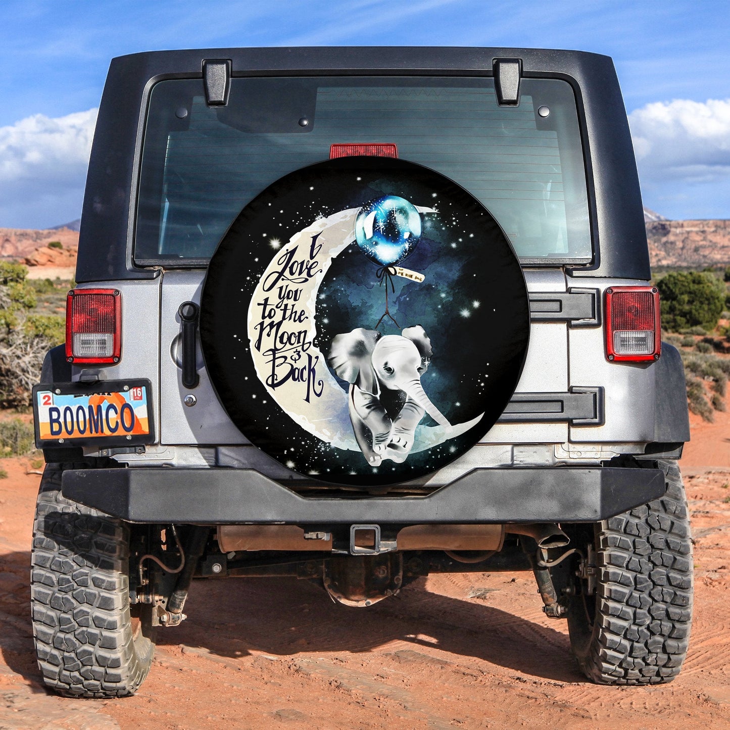 Elephant Moon Spare Tire Cover