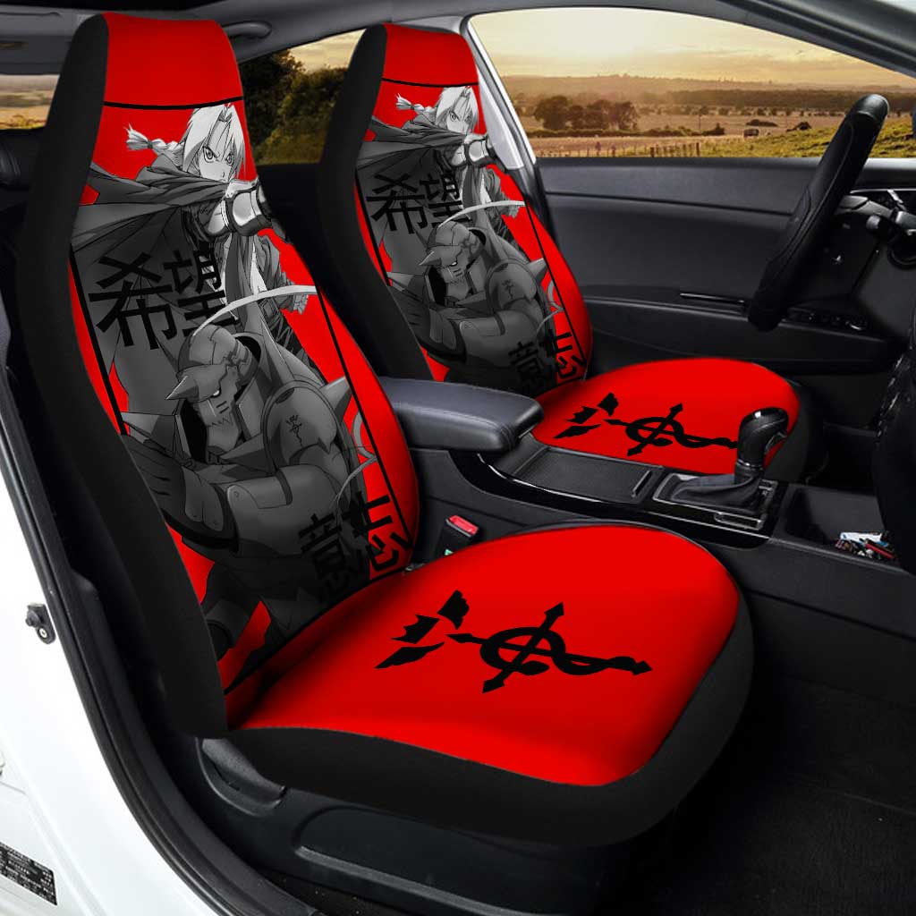 Elric Brothers Car Seat Covers Custom Fullmetal Alchemist Anime Car Accessories