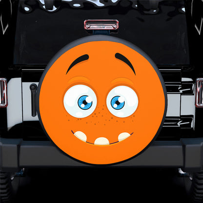 Emotion Orange Face Spare Tire Cover