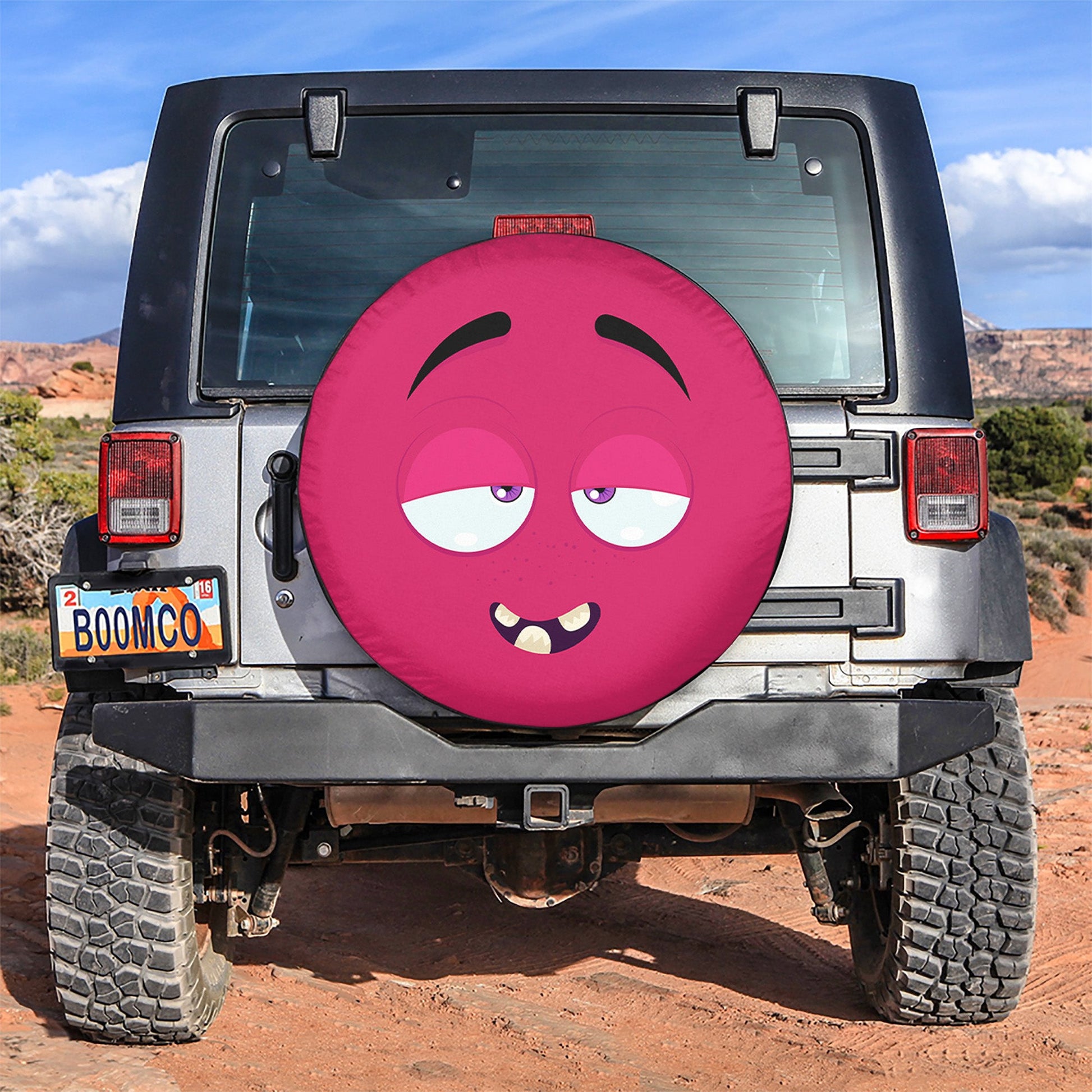 Emotion Pink Face Spare Tire Cover