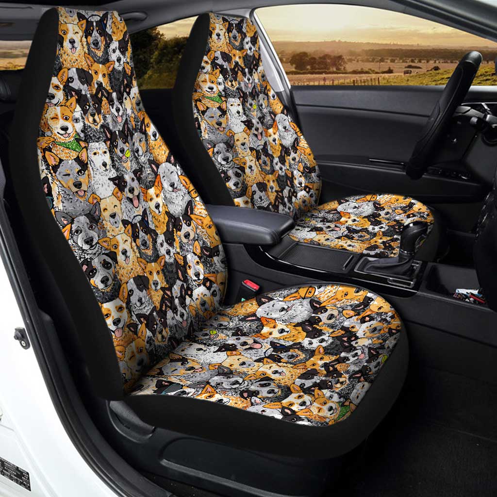 Emotional Faces Dog Car Seat Covers Custom Cute Dog Car Accessories
