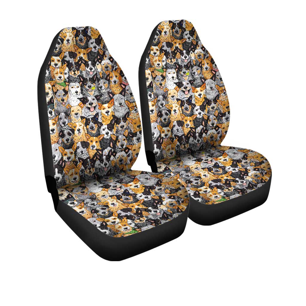 Emotional Faces Dog Car Seat Covers Custom Cute Dog Car Accessories