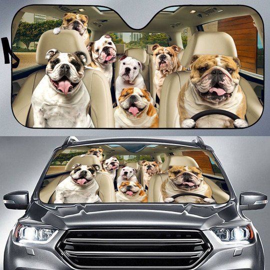 English Bulldog All Over Printed 3D Sun Shade