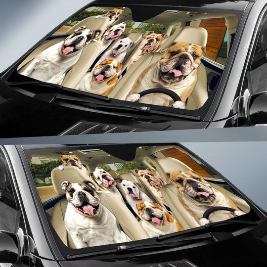 English Bulldog All Over Printed 3D Sun Shade