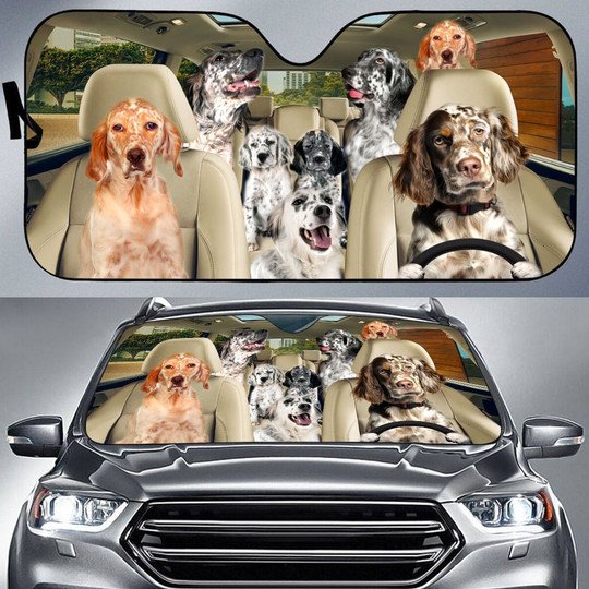 English Setter All Over Printed 3D Sun Shade