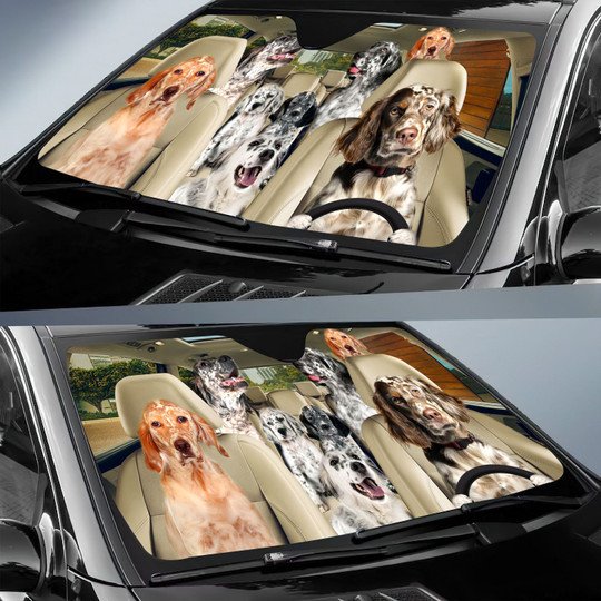 English Setter All Over Printed 3D Sun Shade
