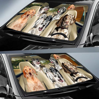 English Setter All Over Printed 3D Sun Shade
