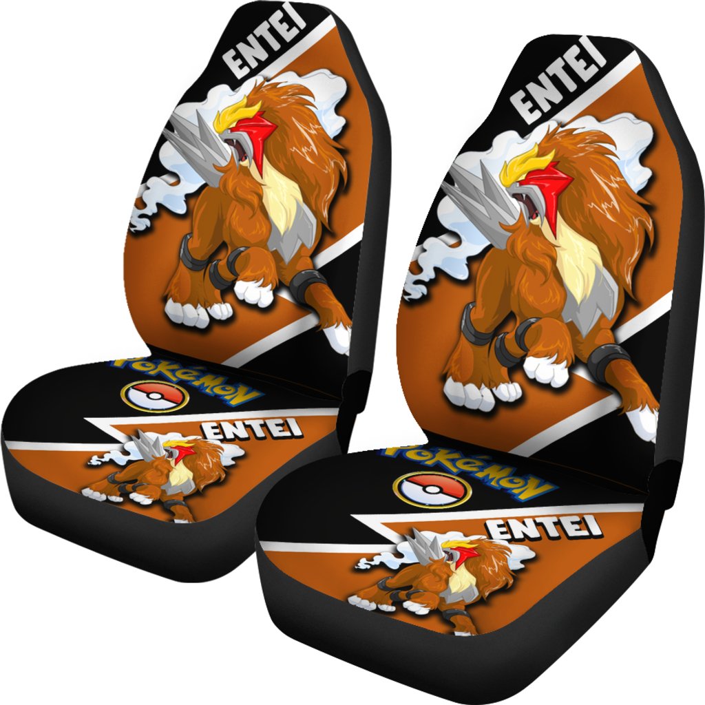 Entei Car Seat Covers Custom Anime Pokemon Car Accessories