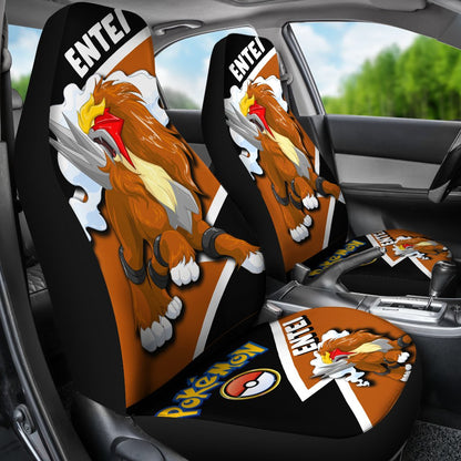 Entei Car Seat Covers Custom Anime Pokemon Car Accessories