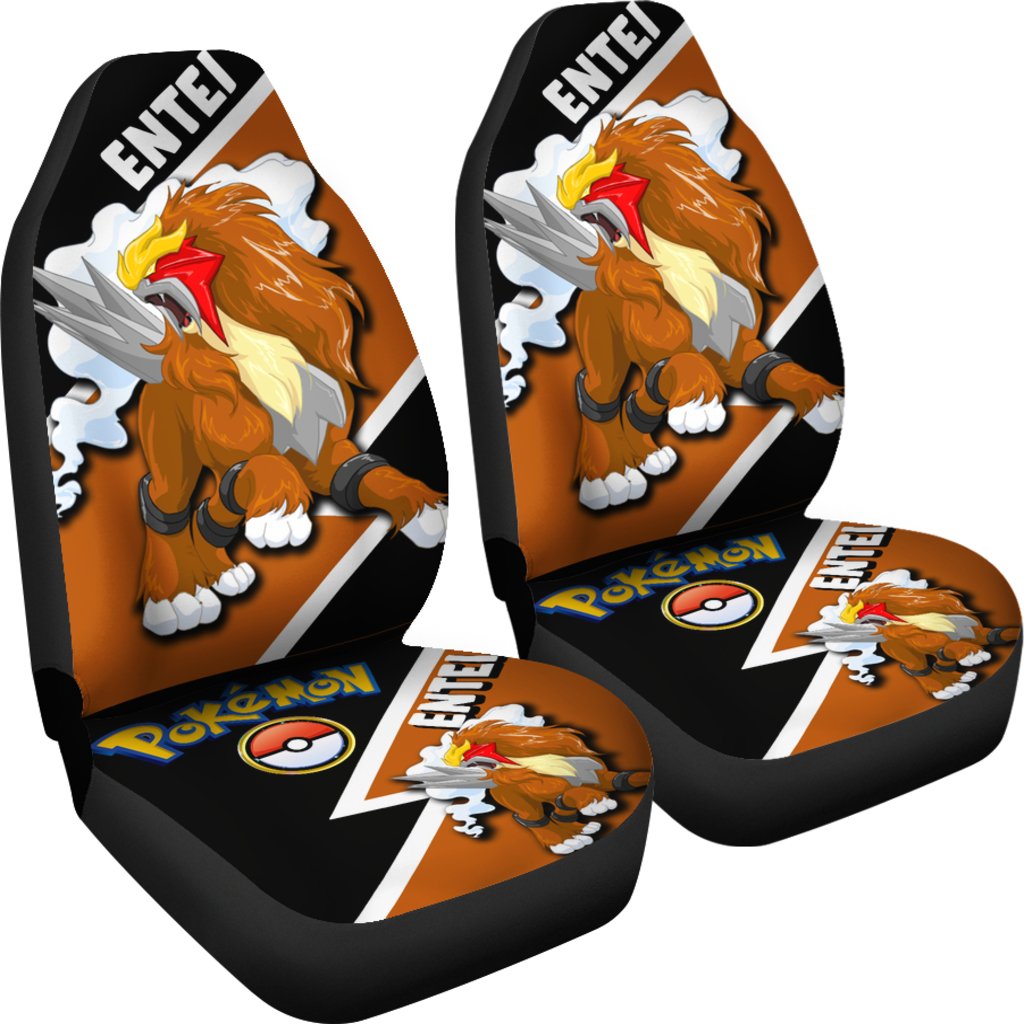 Entei Car Seat Covers Custom Anime Pokemon Car Accessories
