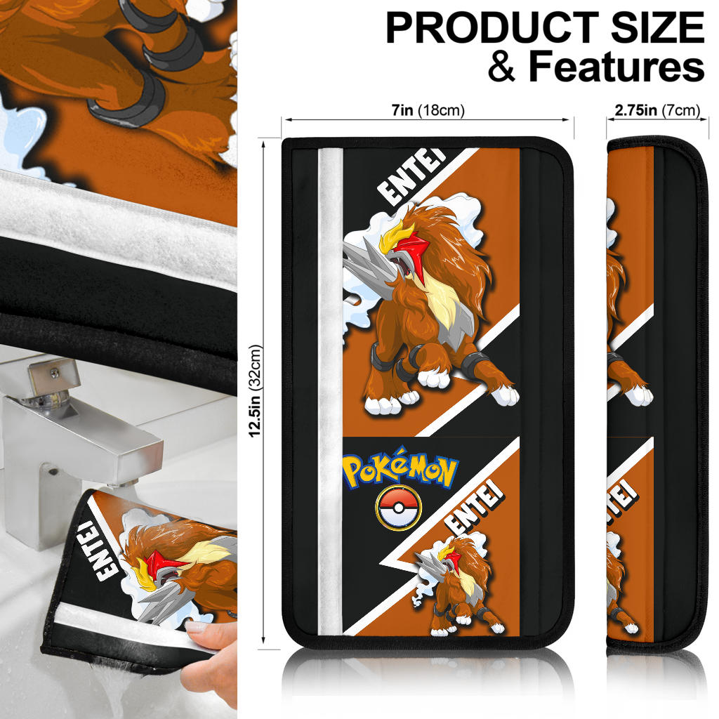 Entei car seat belt covers Anime Custom Car Accessories