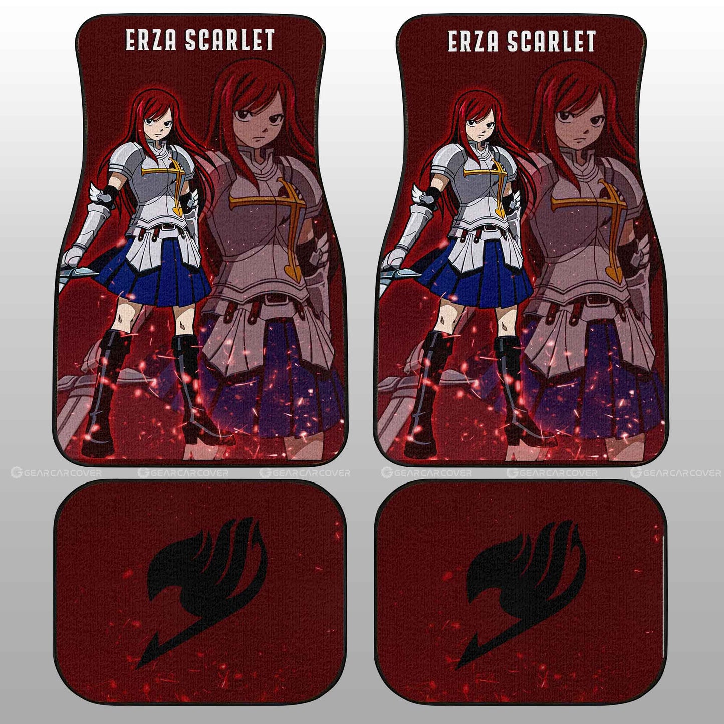 Erza Scarlet Car Floor Mats Custom Car Accessories