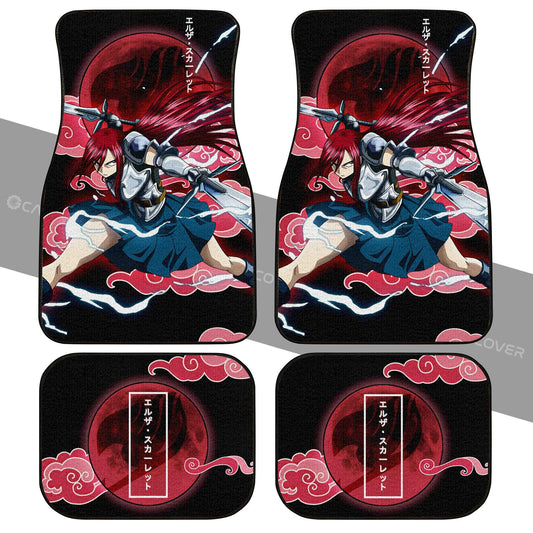 Erza Scarlet Car Floor Mats Custom Fairy Tail Anime Car Accessories
