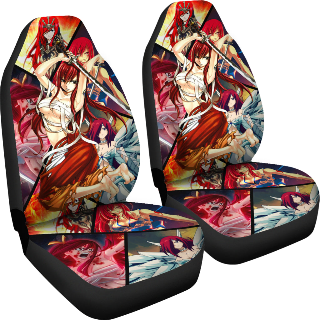 Erza Scarlet Fairy Tail Car Seat Covers Anime Car Accessories Custom For Fans Ci22060102