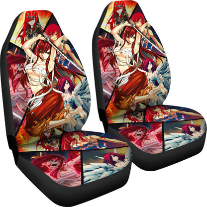 Erza Scarlet Fairy Tail Car Seat Covers Anime Car Accessories Custom For Fans Ci22060102