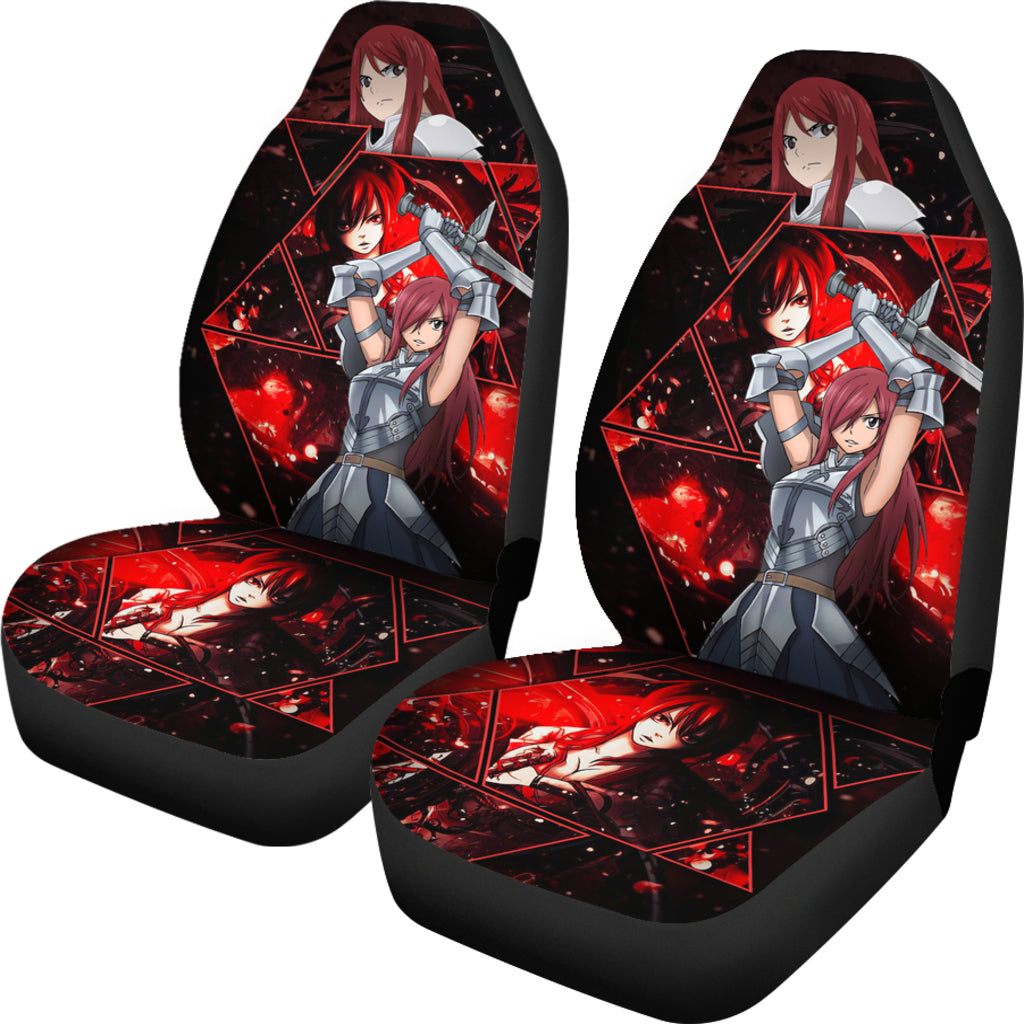 Erza Scarlet Fairy Tail Car Seat Covers Anime Car Accessories Custom For Fans Ci22060101