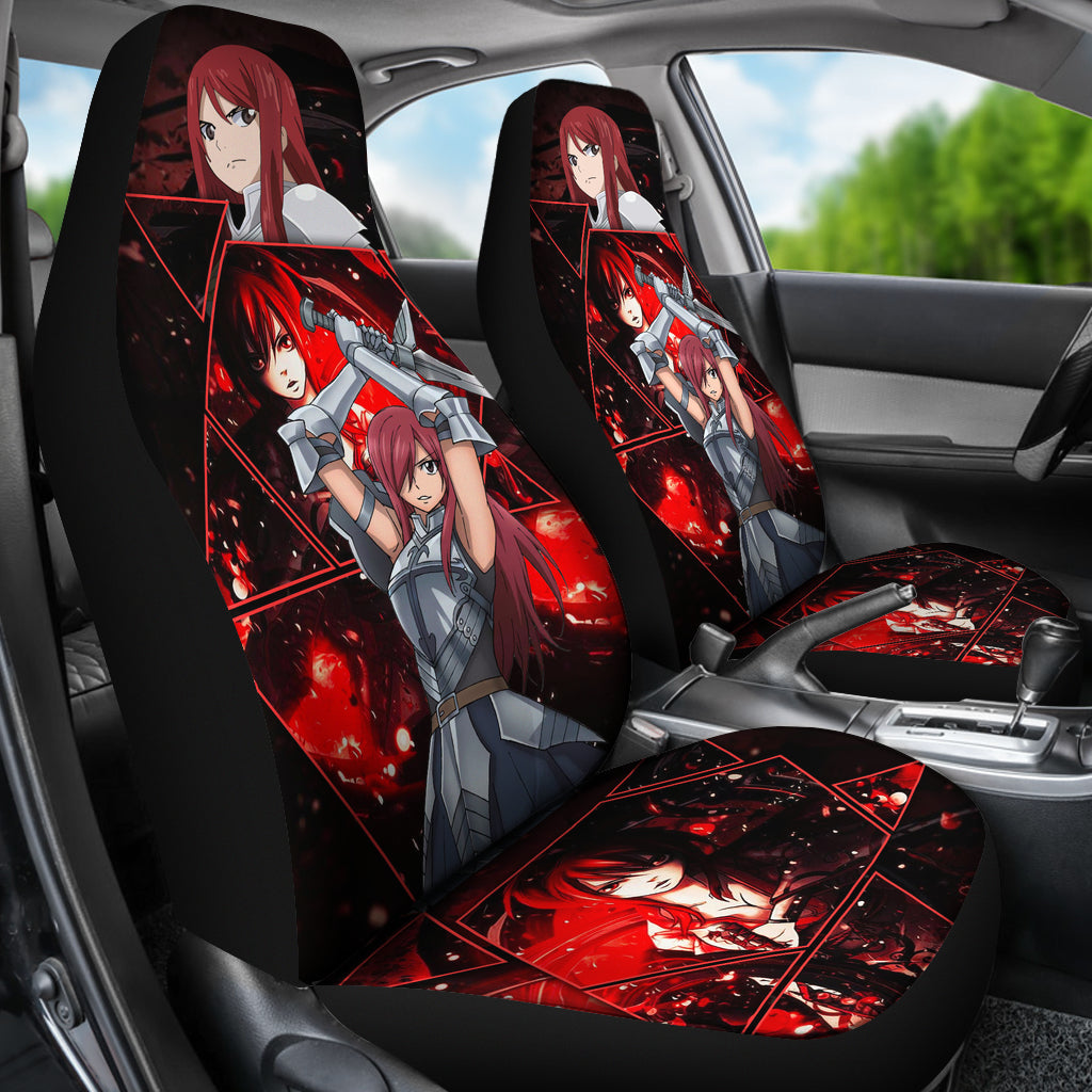 Erza Scarlet Fairy Tail Car Seat Covers Anime Car Accessories Custom For Fans Ci22060101