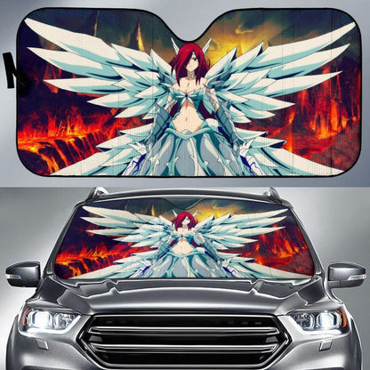 Erza Warrior Suit Angel Fair Tail Anime Auto Sun Shade Nh06 Universal Fit 111204