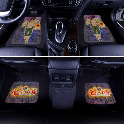 Escanor Car Floor Mats Custom Seven Deadly Sins Anime Galaxy Manga Style