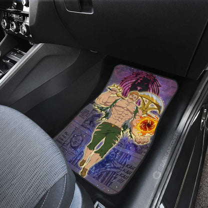 Escanor Car Floor Mats Custom Seven Deadly Sins Anime Galaxy Manga Style
