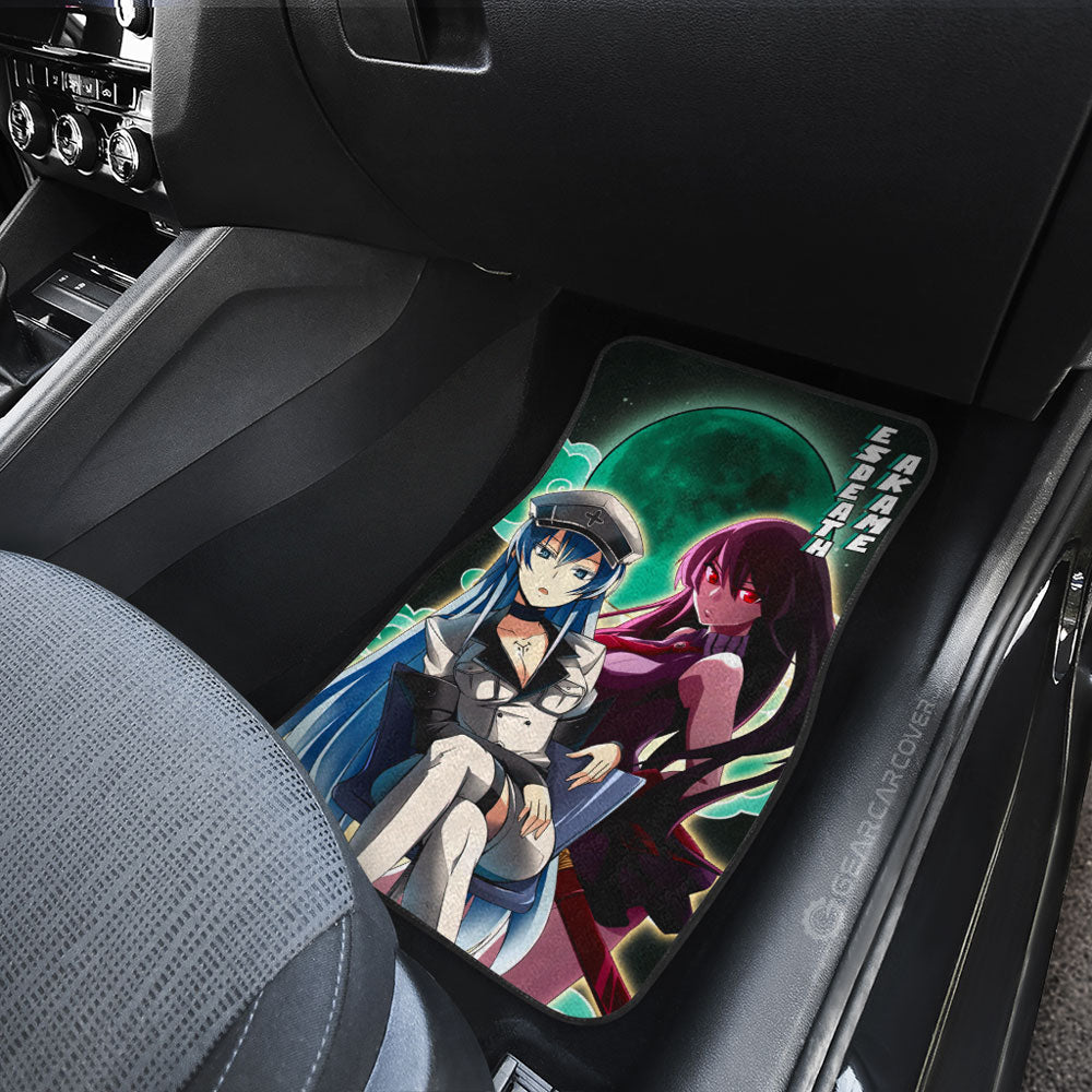 Esdeath And Akame Car Floor Mats Custom Akame Ga Kill Anime