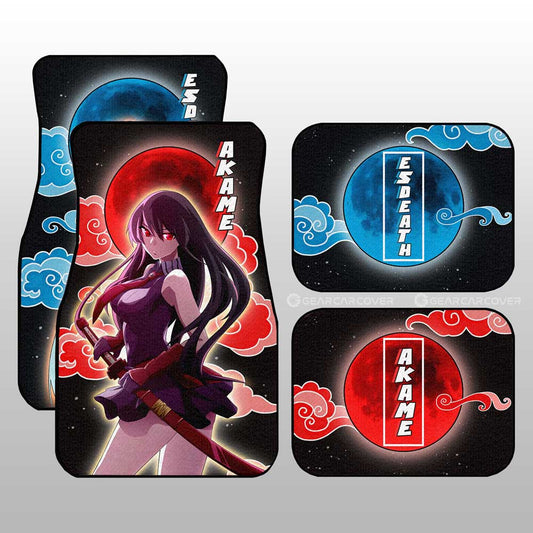 Esdeath And Akame Car Floor Mats Custom Akame Ga Kill For Anime Fans