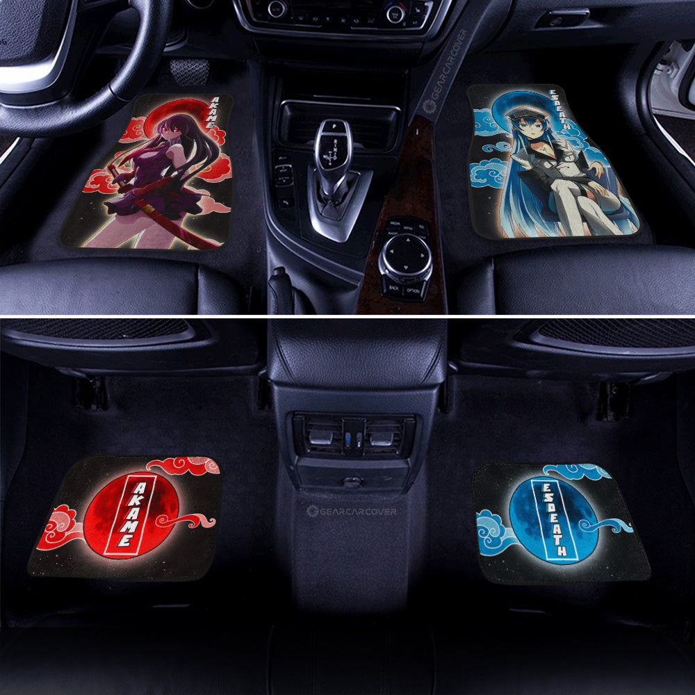 Esdeath And Akame Car Floor Mats Custom Akame Ga Kill For Anime Fans