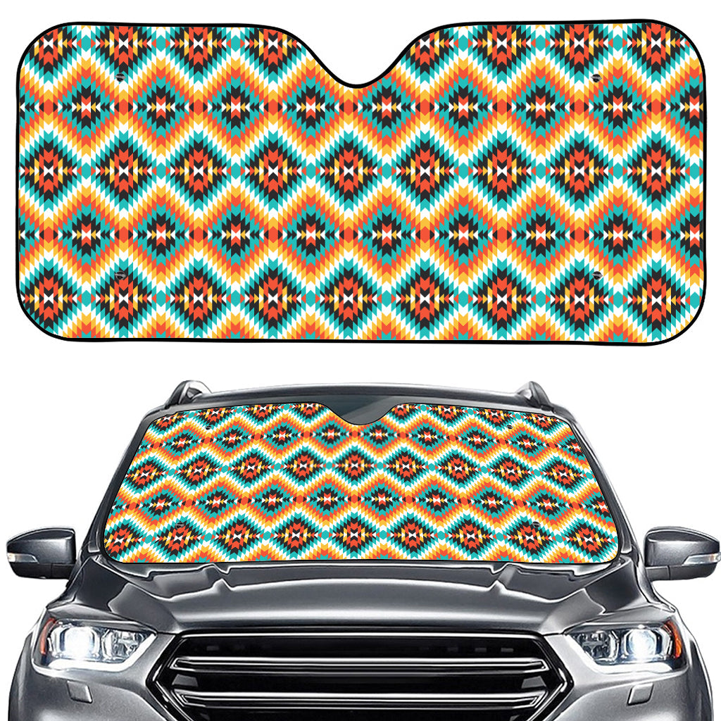 Ethnic Native American Pattern Print Car Windshield Sun Shade