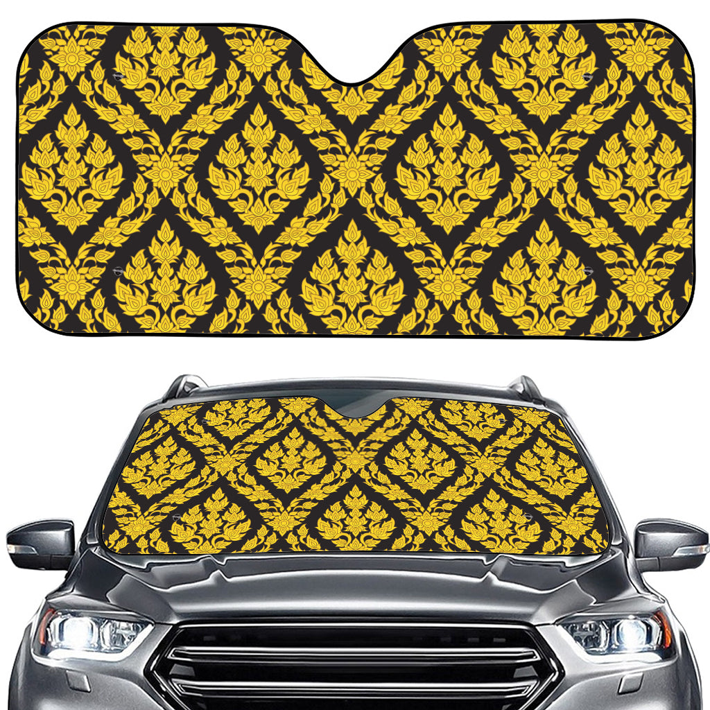 Ethnic Thai Pattern Print Car Windshield Sun Shade