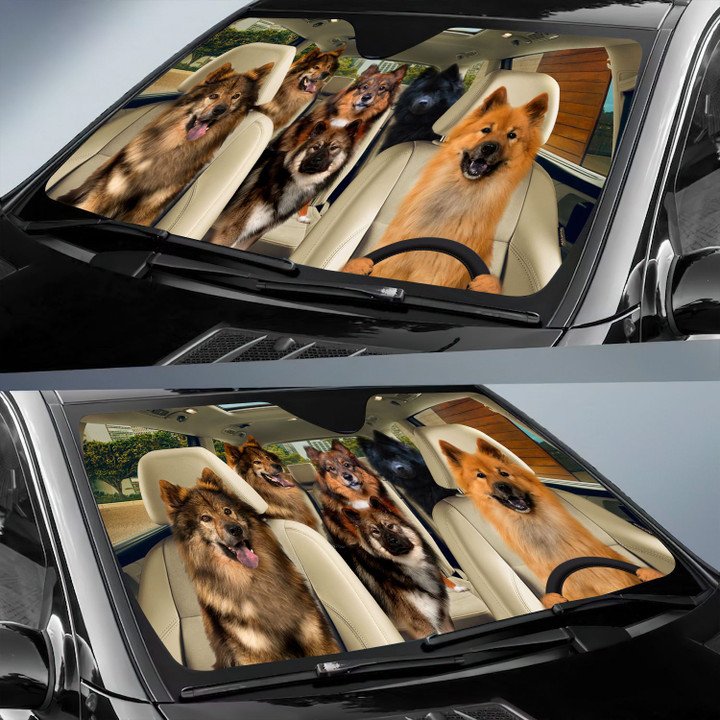 Eurasier Car All Over Printed 3D Sun Shade