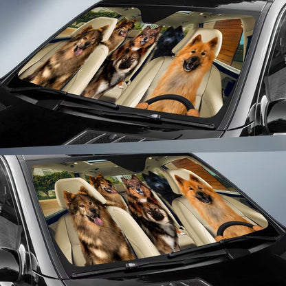 Eurasier Car All Over Printed 3D Sun Shade