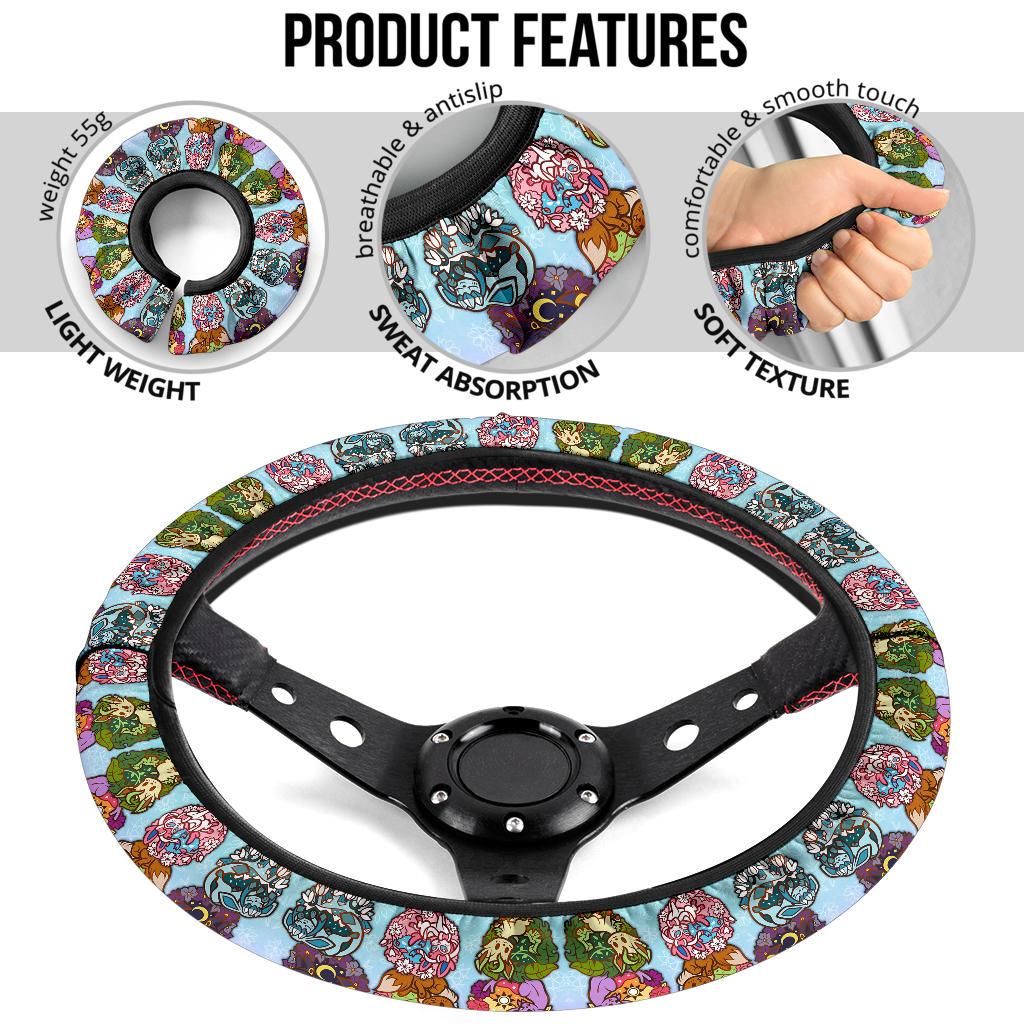 Every Eevee evolution Car Steering Wheel Cover
