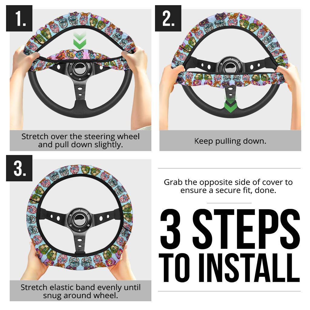 Every Eevee evolution Car Steering Wheel Cover