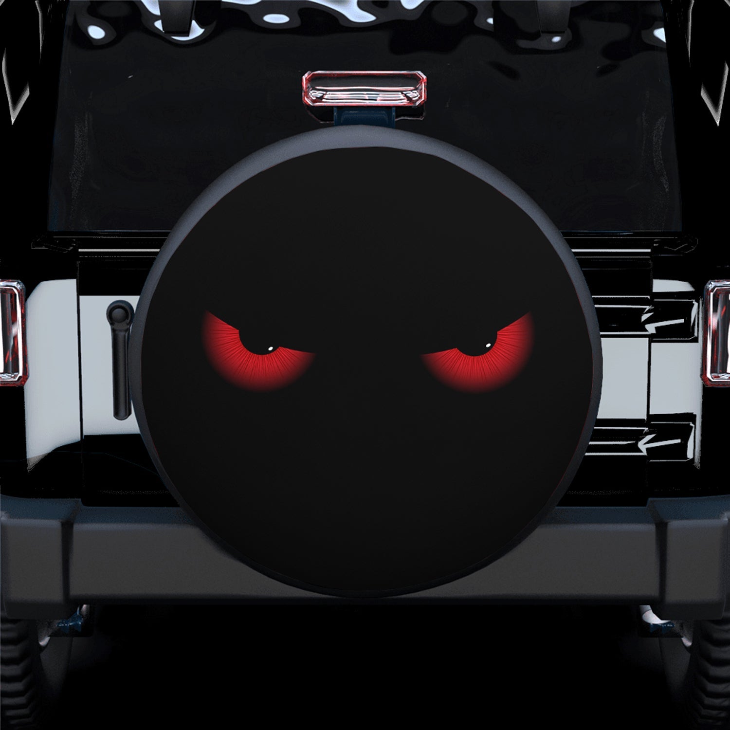 Evil Angry Red Eyes Funny Spare Tire Cover