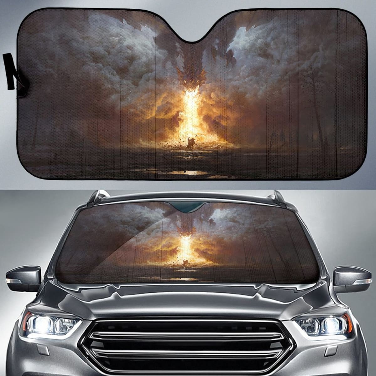 Evil Dragon Attack Cool Sun Shade amazing best gift ideas 2020 Universal Fit 174503