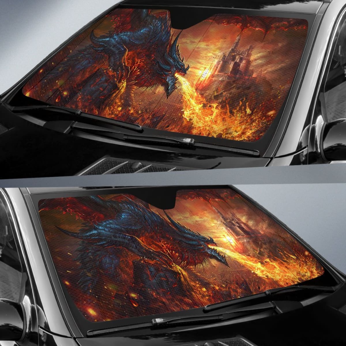 Evil Dragon Attack Sun Shade amazing best gift ideas 2020 Universal Fit 174503