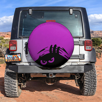 Evil Monster Peeping Peek A Boo Funny Purple Jeep Car Spare Tire Cover