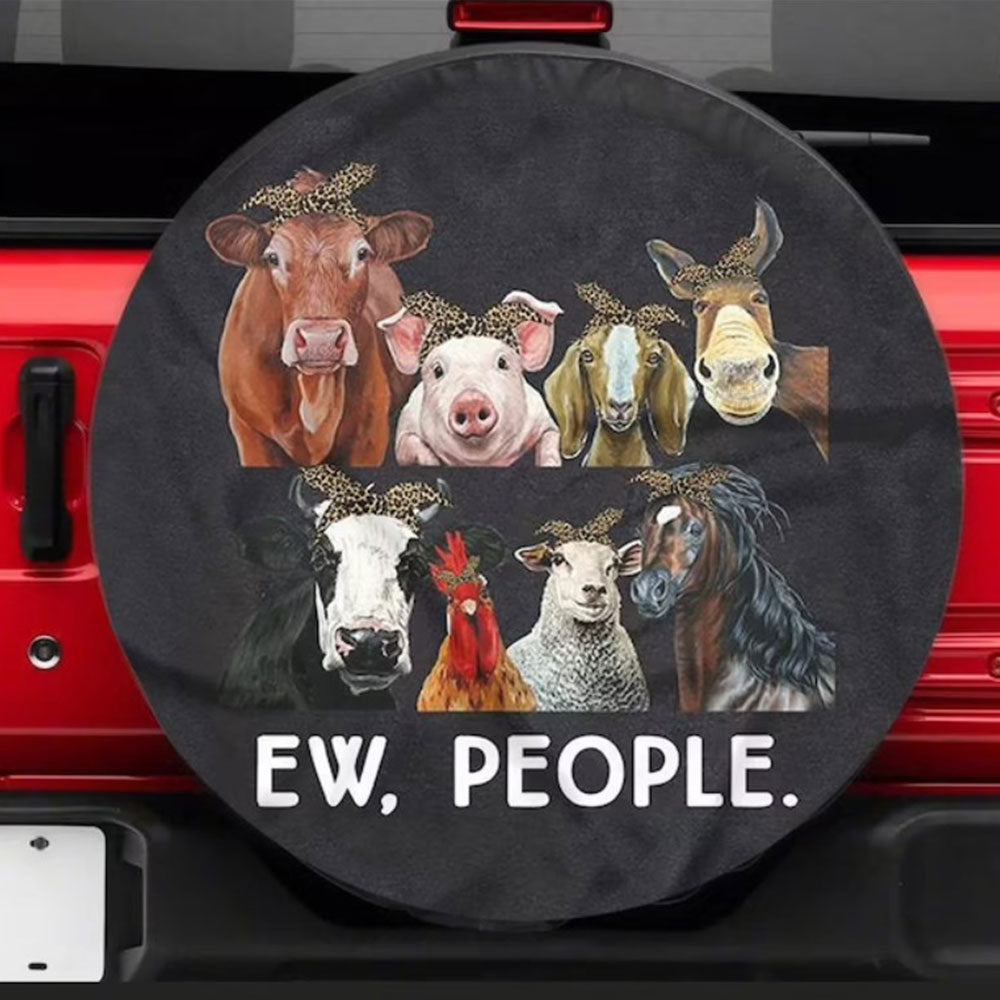 Ew People, Farm Animals Car Spare Tire Cover