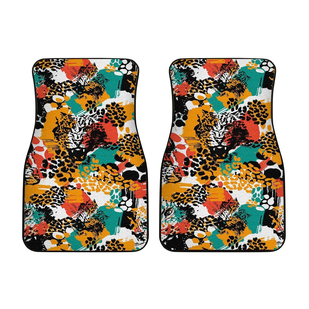 Exotic Leopard Car Floor Mats Custom Animal Skin Print Car Accessories