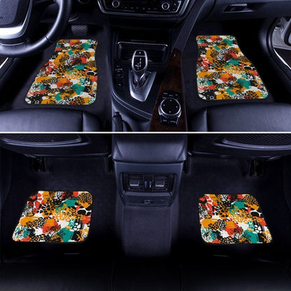 Exotic Leopard Car Floor Mats Custom Animal Skin Print Car Accessories