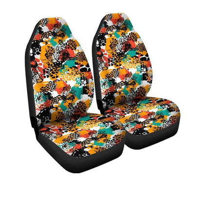 Exotic Leopard Car Seat Covers Custom Animal Skin Print Car Accessories