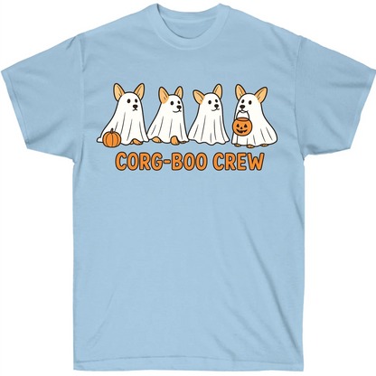 Cute Halloween Corgi Shirt – Corg-Boo Crew Ghost Dog Lover Tee