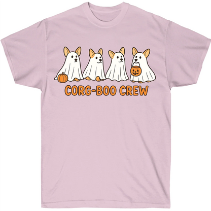 Cute Halloween Corgi Shirt – Corg-Boo Crew Ghost Dog Lover Tee