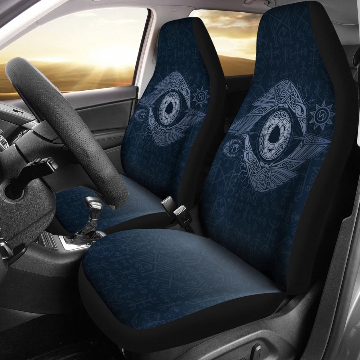 Eye'S Odin With Raven In Viking Style Car Seat Covers Nn8 Universal Fit 215521