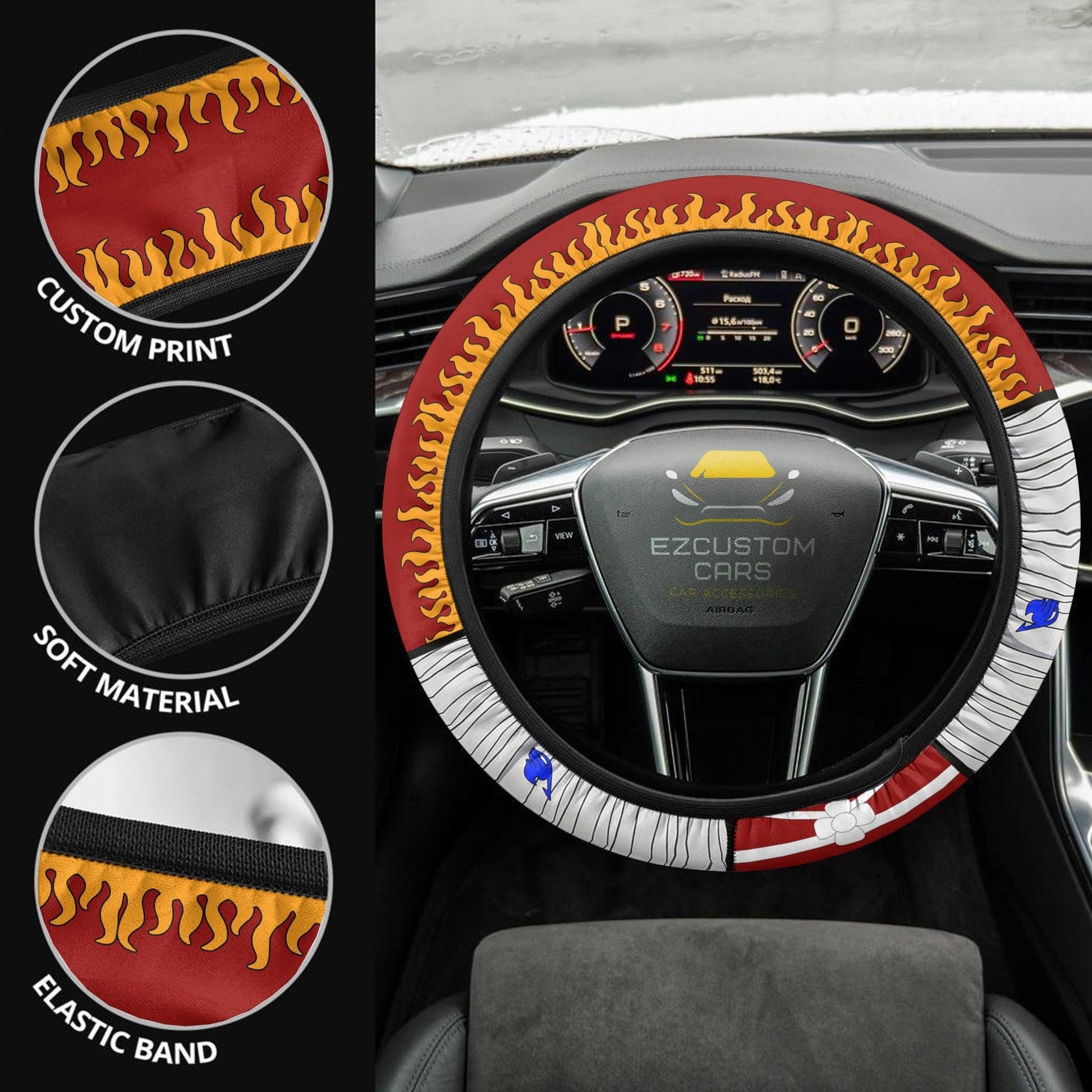 Fairy Tail Anime Steering Wheel Cover Erza Scarlet
